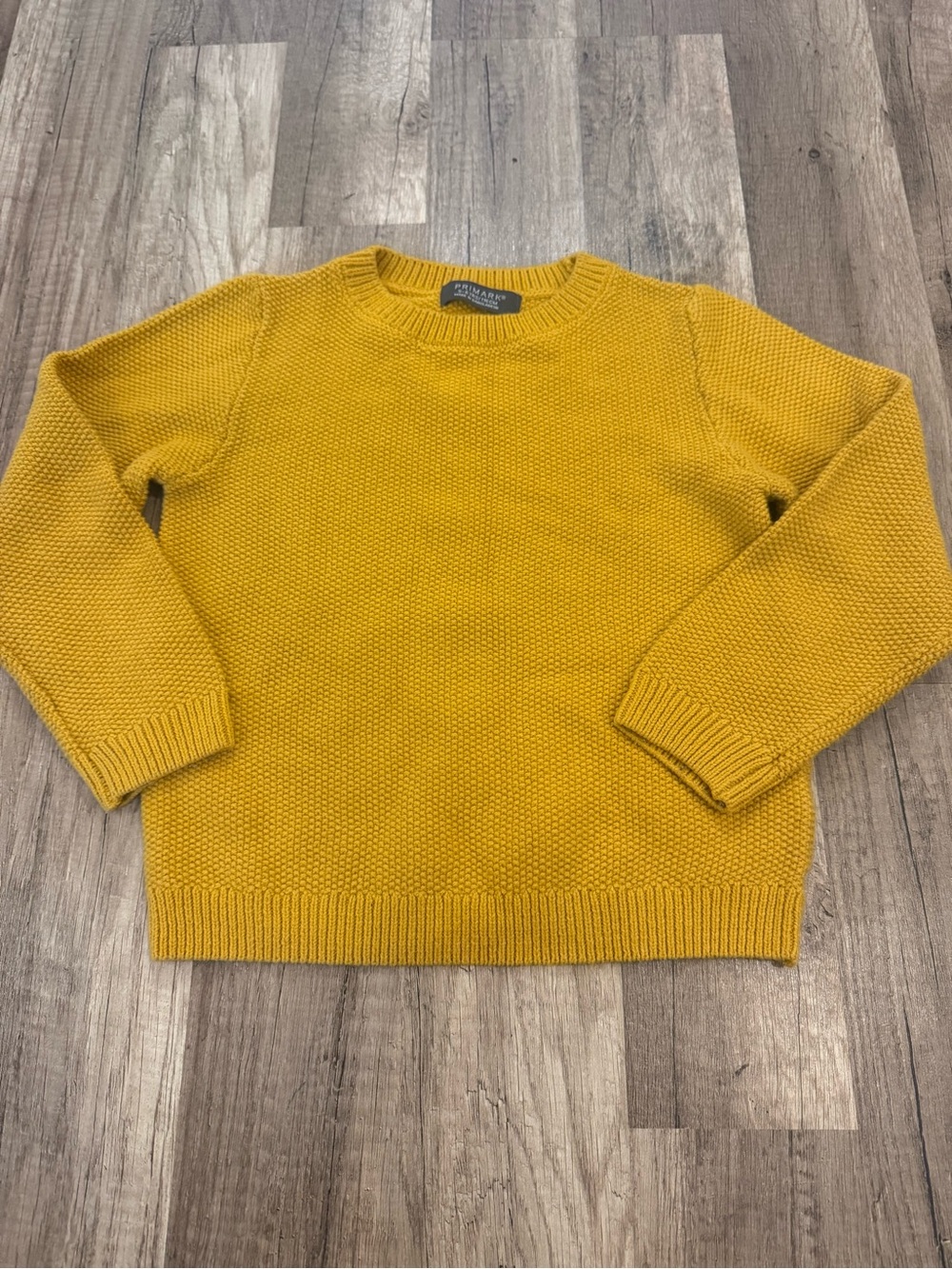 Boy's Crewneck Knit Sweater - Mustard Yellow